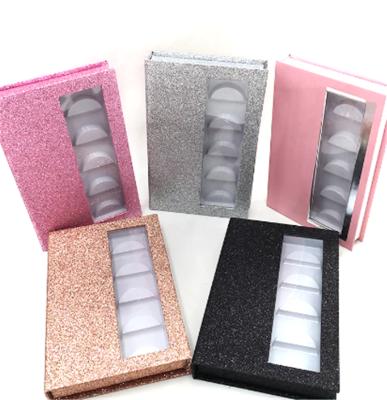 China Thick Eyelashes Seller 5 Pairs Colored Mink Lash Books With Custom Box False 3d Lashbook 3d Mink Eyelash Lash Book for sale