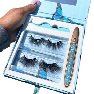 China High Quality Wholesale Package Box Handmade Eyelashes Mink Lashes Box Custom Logo Eyelashes Case for sale