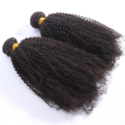 China Real Afro Curly Weft 100 Weft Virgin Human Hair Extensio Virgin Remy Hair Weft Extensions Hair Weft Extensions for sale