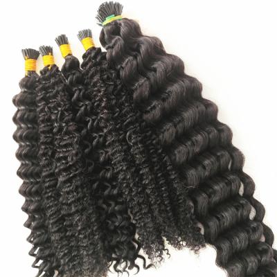 China Body Wave 20inch Tip I Hair Extensions Curly 100% Straight Hair I Tip 100 Grams Natural Black for sale