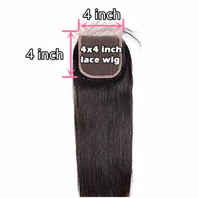 China Straight 4*4 HD Lace Closure For African Americans Selling 100% Remy Hair Brazilian Hair Closure for sale