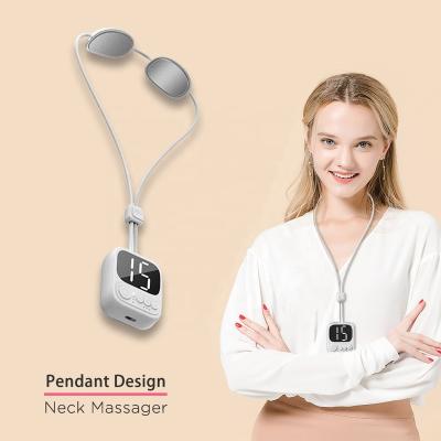 China Ten Electric Cervical Mini Portable Intelligent Neck Massager Pulse Instrument A8 Shiatsu Neck Pendant Neck Massager 2021 for sale