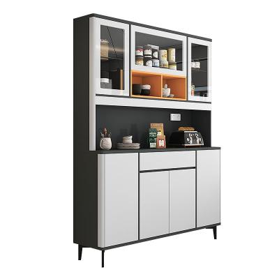 China Large Capacity Tableware Solid Wood Cabinet Expandable Multi Layer Storage In Restaurant for sale