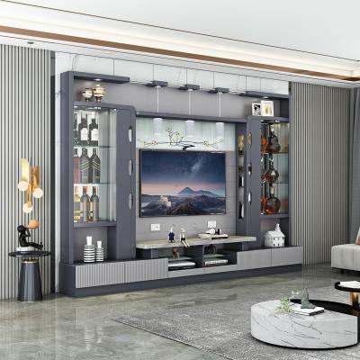 China Extendable Living Room Furniture Living Room TV Wall Overall Design Storage Space Large TV Cabinet for sale