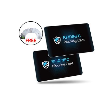 China Custom Printed PVC NFC RFID 13.56MHz FREE CARD SOCKET Waterproof/Waterproof Blocking Contactless Safe Smart Card Blocker Credit Card for sale