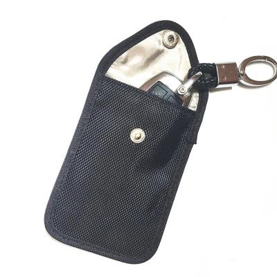 China Fashion RFID Blocking Leather Smart Car Key Cover Cases For Protect Credit Card à venda