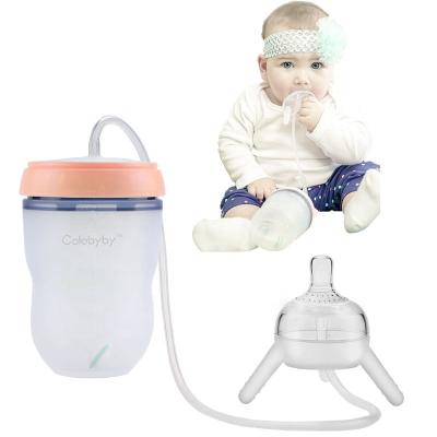 China BPA Free 2021 Manufacturers Wholesale Bpa Free Baby Bottle Hands Silicone Free Baby Feeding Milk Bottle for sale