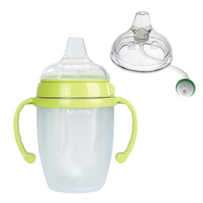 China BPA Free 250ml Weighed Straw Liquid Silicone Cup Toddler Sippy Cup for sale