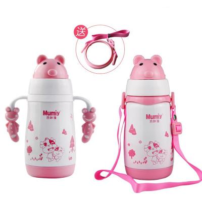 China BPA Free Sippy Baby Milk Bottle Cups Stainless Steel Insulated Water Bottle With Lid And Handle Baby Feeding Bottles for sale