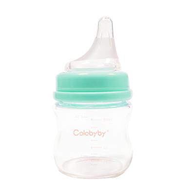 China BPA Free High Borosilicate 80ml Glass Feeding Baby Bottle for sale