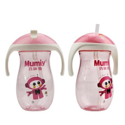 China BPA Free Baby Sippy Training Bottle 330ML Tritan Kids Drinking Bottle With Straw for sale