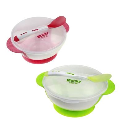 China BPA Free Silicone Suction Cup and Spoon Kid Bow Set Baby Food Feeding Bowl for sale