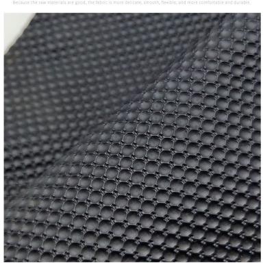 China Embossed Honeycomb Pattern PVC Waterproof Non-slip Bumpy Leather For Interior Car Floor Mats Wrapping Leatherette for sale