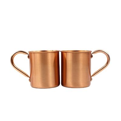 China 2022 New 420ml Viable Customizable Single Layer Pure Copper Mug With Handle for sale