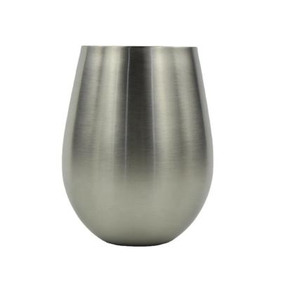 China 16oz Stainless Steel Wine Tumbler Cup Viable Simple Single Layer Eggshell Mug For Sale for sale