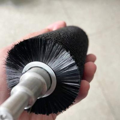 China Industrial Flexible Spring Coil Roller Cleaning Brush With Stainless Steel Shaft Supplier for sale