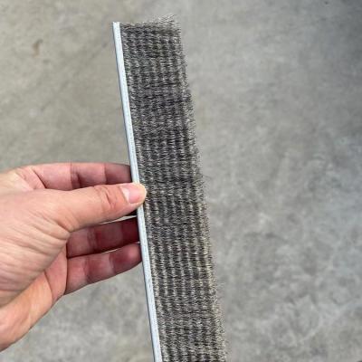 China Custom Size Aluminum Alloy Steel Backing Strip Cleaning/Sealing Cleaning Brush For Door, Window, Floor for sale