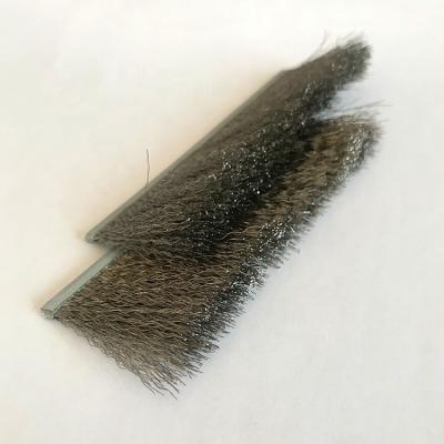 China Cleaning / Sealing 8*8 Mm Based Steel Wire Material Industrial Strip Brush With Factory Price for sale