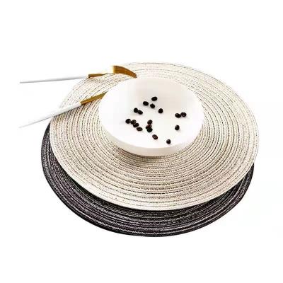 China Sustainable Circular Ramie Woven Cotton Yarn Coaster With Insulated Disc Pad Can Be Used As Household Anti Scald Pad for sale