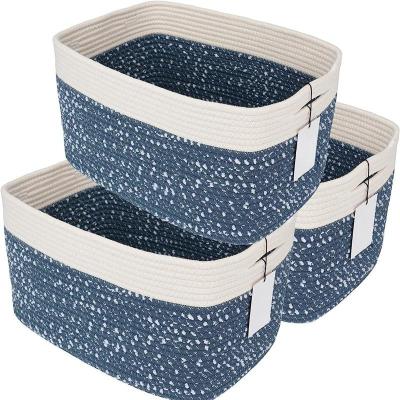 China Ytweaving Large Sustainable Woven Cotton Rope Basket Fabric Basket for sale