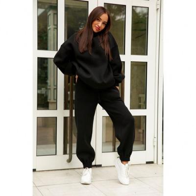 China Wholesale Casual Solid Hoodie and Pants Set Jogger Suit Training Sweatsuit Fleece Tracksuit Women Gym Hooded Tracksuit for sale