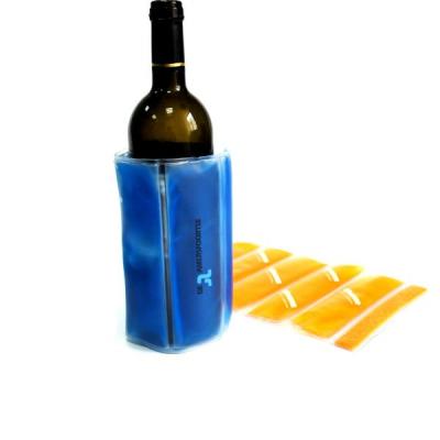 China PORTABLE Reusable Wine Bottle Cooler Trapezoid Bag Gel Cooler Hard Wrap Bottle Cooler Summer Gel Sleeve for sale