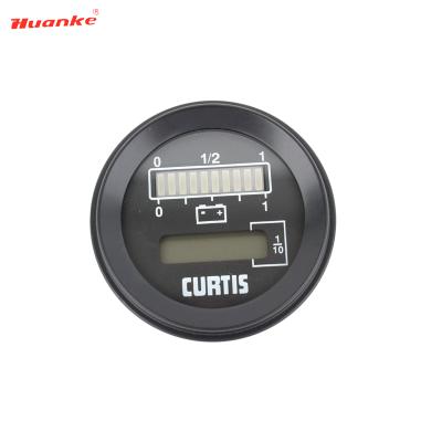 China CURTIS 24v 48v electric car forklift/golf cart battery hour meter round form 803 gel /acid lead battery battery level indicator for sale