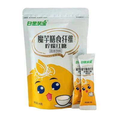 China Lemon brown sugar flavor low fat drink and jelly konjac dietary fiber drinking konjac jelly for sale