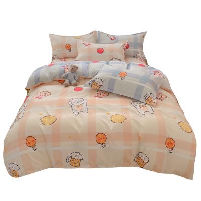 China Anti-pilling best price super soft warm luxury duvet cover bedding flat sheet 4PCS/SET bed textile for sale