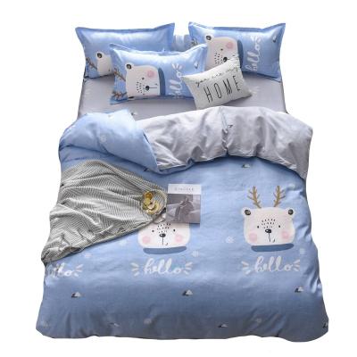 China Anti-pilling 2022 Good Quality Modern Style Bed Flat Sheets Polyester Bedding Bed Cover Luxury Comforter Bedding Sets for sale