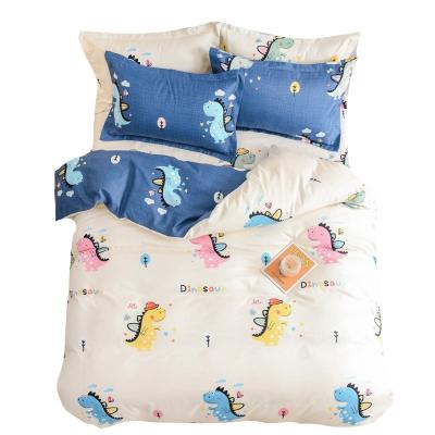 China 4PCS/SET Super Soft Anti-pilling and Comfortable Bedding Comforter Sets Kids Cartoon Floral Bed Sheet 4 Pieces Bedding Set Polyester for sale