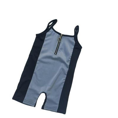 China 2023 Fashionable Anti-pilling Baby Toddler Kids Girls Overalls Patchwork Zipper Teen One-Piece Fashion for sale