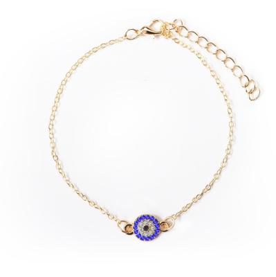 China Wholesale BOHEMIA Fashion Evil Eye Rhinestone Anklet Chain For Women for sale