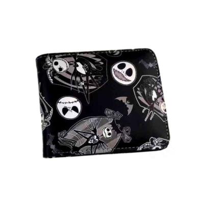 China Waterproof Anime Nightmare Before Jack Skellington Wallet Cartoon Coin Purse Bag Gift Christmas Wallet Shorts for sale