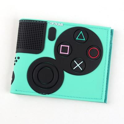 China Game Grip Playstation Wallet 3D Waterproof Touch and Men Wallets Super Cool PVC Purse Bi-fold for sale