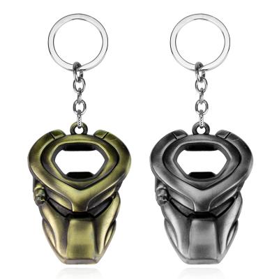 China Alien Predator Key Holder Pendant Car Key Ring Bottle Opener Bottle Fashion Mask Key Chain for sale