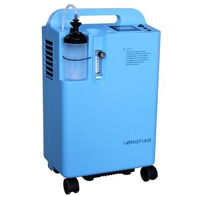 China Portable Large Plastic Oxygen Concentrator 90% Purity 5L/min Low Noise Adjustable Smart Oxygen Machine for sale