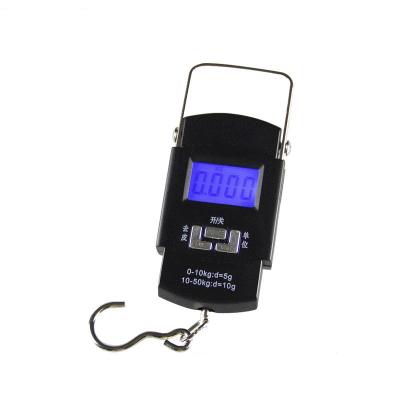 China Portable Digital Electronic Balance Fishing Scale Fishhook Hanging Scale With Backlit LCD Screen 175x57x20mm for sale