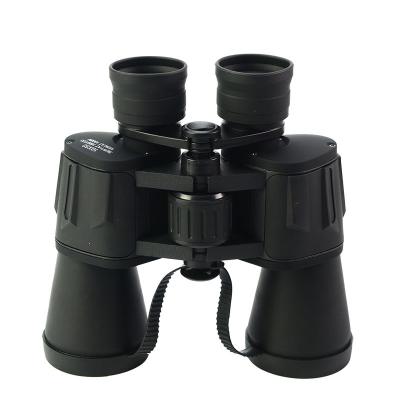 China HD metal binoculars 10x50 with porro optical glass binocular lens high quality cheap price P1050G for sale