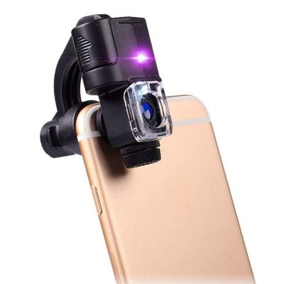 China NO.774-90X 90X Universal Mobile Phone Holder Type Microscope NO.774-90X 90X Phone Clip LED Mini Pocket Mobile LED Electron Microscope for sale