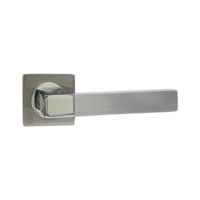 China European style wooden high quality square rosette door zinc alloy door handle for sale