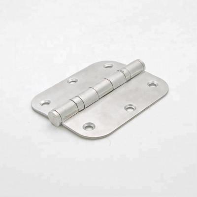 China Flat Head 3.5 Inch Stainless Steel Door Hinge Round Corner Brazil Hinge for sale