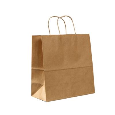 China Recyclable Eco - Friendly Navy Blue Kraft Paper Shopping Gift Bag With Custom Printed Logo for sale