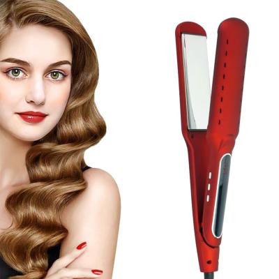 China 250℃ 480℉ Titanium Wide Plate Hair Straightener 1.75 inch Keratin Flat Iron for sale