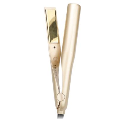 China 2 In 1 Champagne Gold Titanium Hair Straightener Curling Iron 40W With LED Display for sale