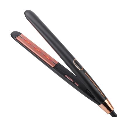 China PET Titanium Ceramic Hair Straightener 240V Infrared Flat Iron Styling Tools for sale