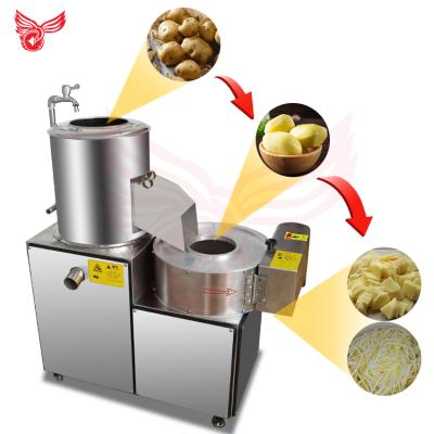 China High quality professional stainless steel commercial sourcing radish sweet potato automatic cleaning peeling cutting machine for sale