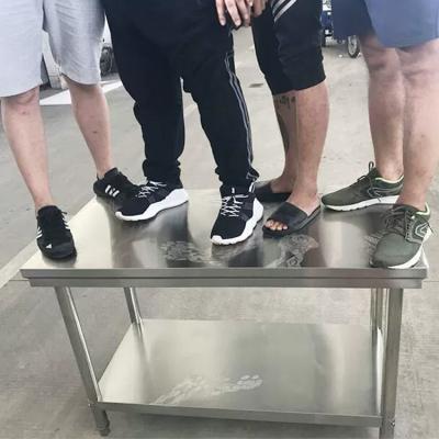 China Stainless steel 201/304 stainless steel table on wheels/304 stainless steel table frame/stackable stainless steel router table for sale