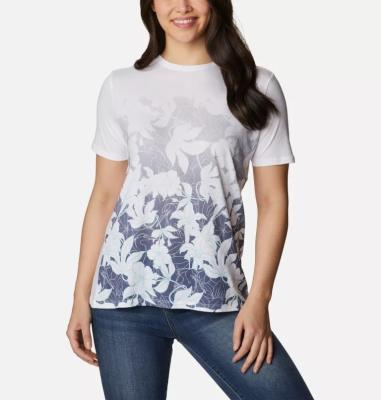 China Anti-wrinkle Girl T-shirt Full Printing Short Sleeves 100%cotton Women's T-shirt for sale