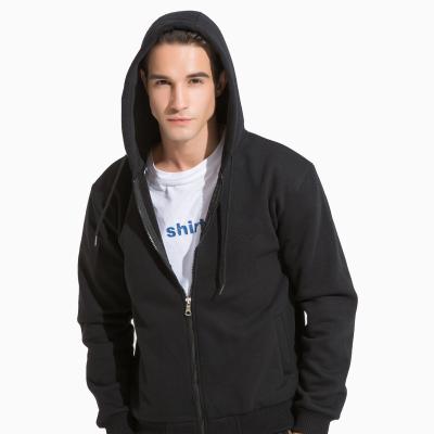 China 2023 Custom Anti-wrinkle Zipper Hoodie 80%cotton 20%polyester Men Hoodies With Zipper for sale